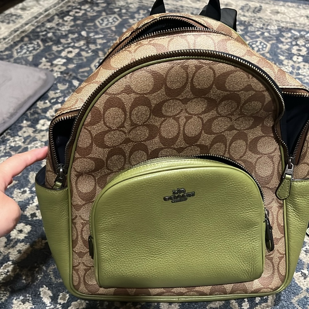 Coach Tan Backpack with Signature Monogram - Picture 12 of 12